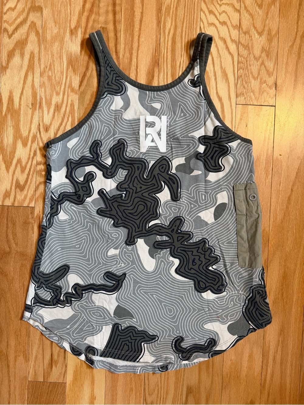 G-Star Gray & White Print Tank Top